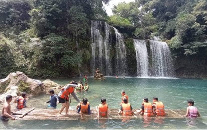 <p><strong>TOURIST ATTRACTIONS</strong>. The Bolinao Falls is the most visited tourist attraction in Bolinao town, Pangasinan. Tourist arrivals in the town reached 744,430 in 2024, up from year-ago’s 635,935 municipal tourism records show. <em>(Photo courtesy of Bolinao Tourism Office)</em></p>
