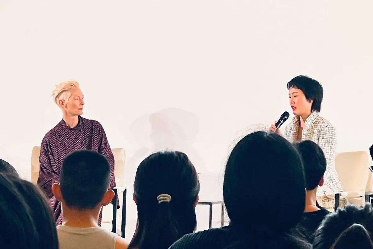 蒂妲史雲頓與阮鳳儀對談 （攝影/潘瑋婷）