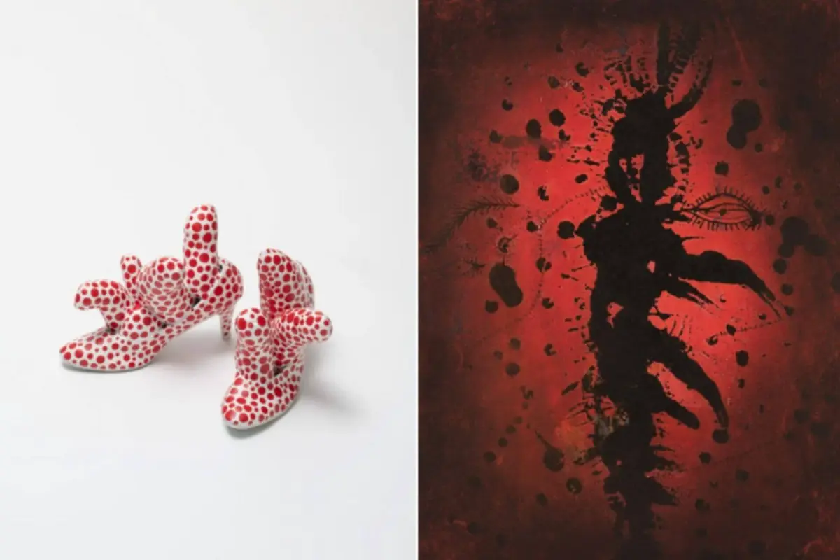 左圖《性的強迫妄想》；右圖《自畫像》。圖片來源／北師美術館