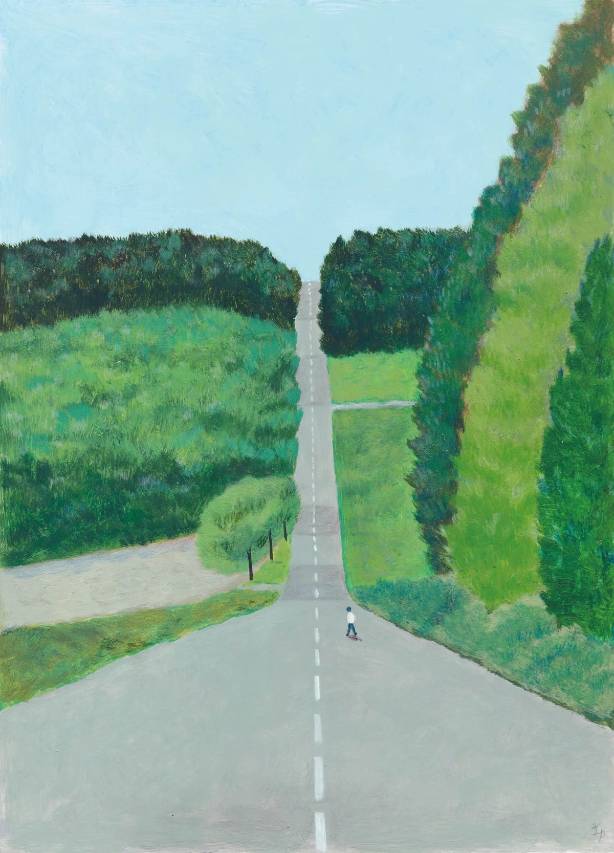 收錄於《緩慢是風景的名字》的〈人是渺小的存在〉。在北海道的旅程中，米力很喜歡這幅景色。