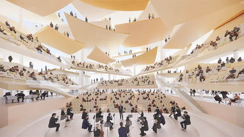 仙台市（暫定名）國際中心站北區綜合體，預計2031年完工，宮城縣©藤本壯介建築設計事務所