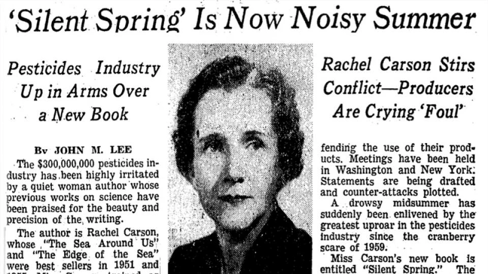 John M. Lee, “‘Silent Spring’ is Now Noisy Summer,” New York Times, 22 July 1962, 86.