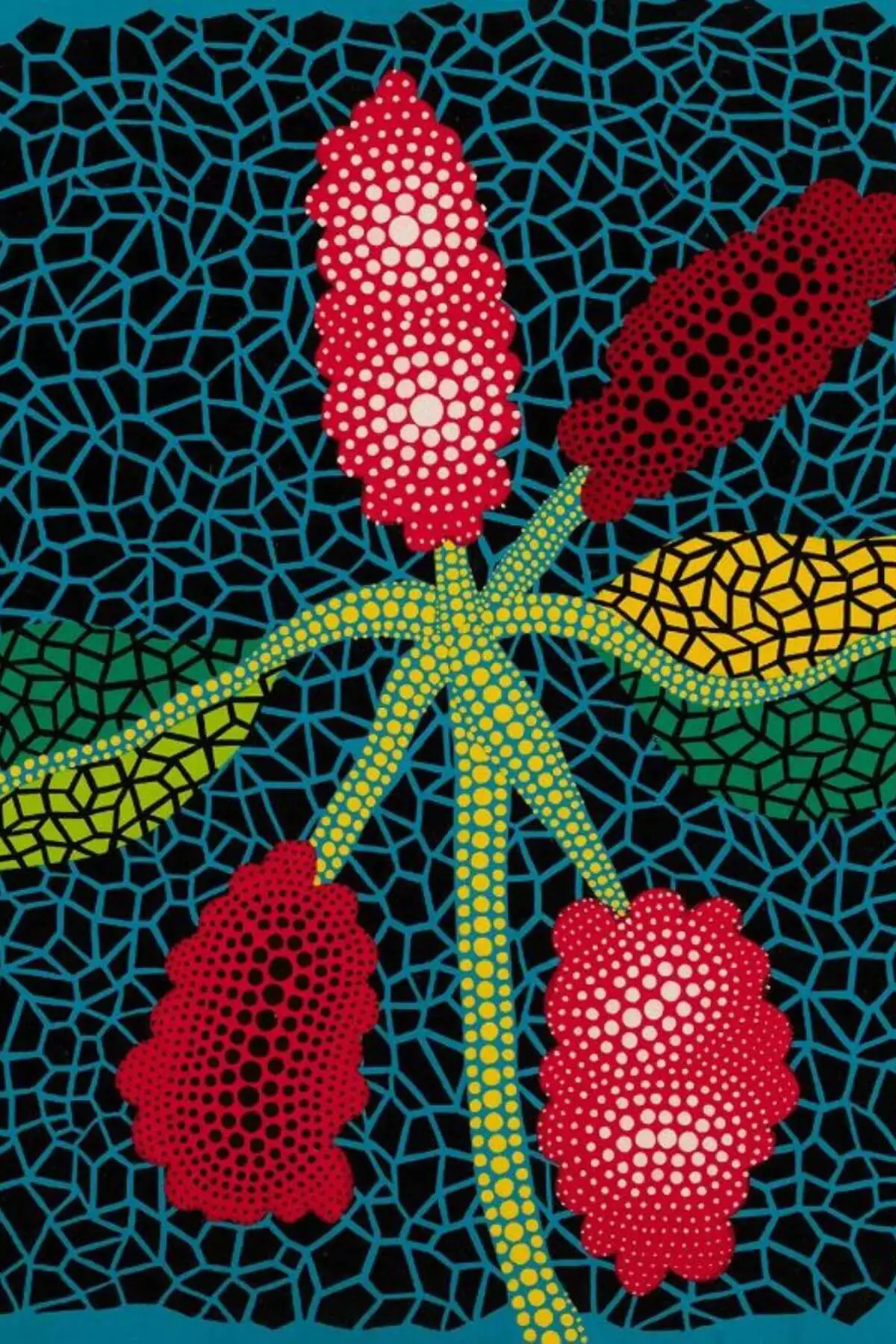 草間彌生作品《花》。圖片來源／北師美術館