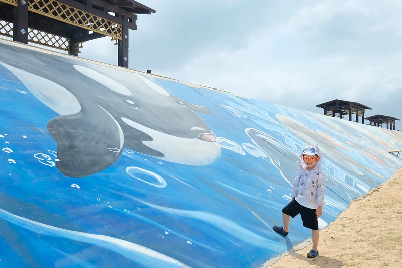 【澎湖】山水沙灘：金黃色耀眼沙灘！浮潛sup、夜光沙藍眼淚、