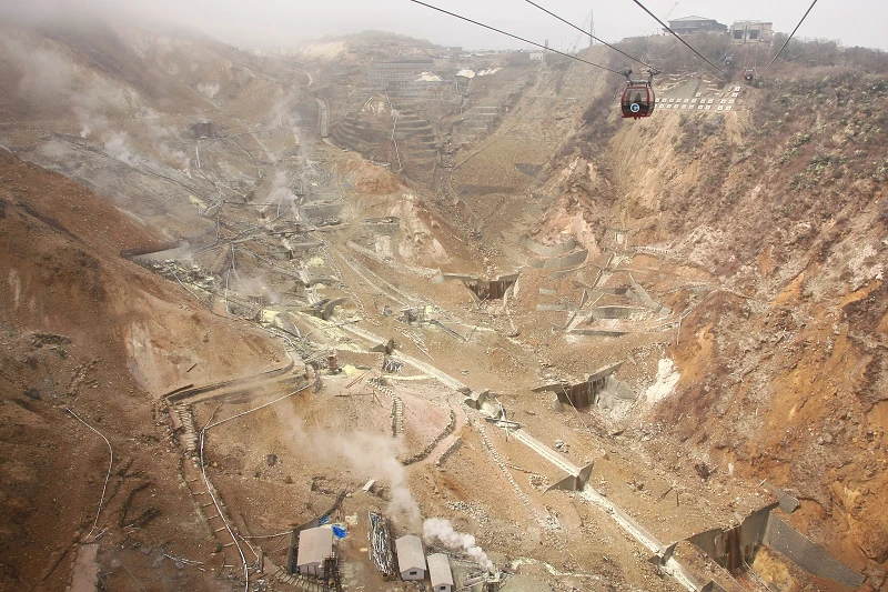 【箱根】大涌谷：纜車俯瞰地獄谷奇觀！必買黑蛋伴手禮＆美食交通