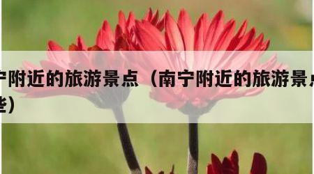 南宁附近的旅游景点(南宁附近的旅游景点有哪些)
