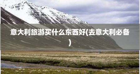 意大利旅游买什么东西好(去意大利必备)