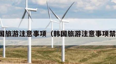 韩国旅游注意事项(韩国旅游注意事项禁忌)