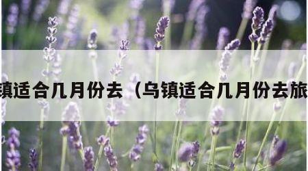 乌镇适合几月份去(乌镇适合几月份去旅游)