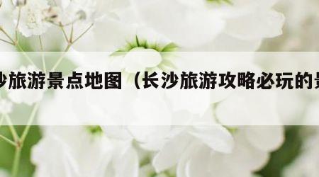 长沙旅游景点地图（长沙旅游攻略必玩的景点）