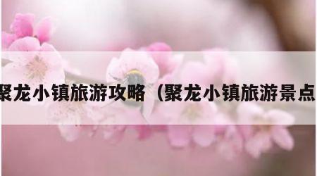 聚龙小镇旅游攻略（聚龙小镇旅游景点）