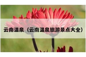 云南温泉（云南温泉旅游景点大全）