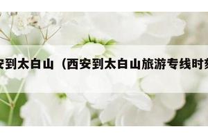 西安到太白山（西安到太白山旅游专线时刻表）
