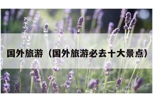 国外旅游（国外旅游必去十大景点）