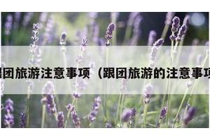 跟团旅游注意事项（跟团旅游的注意事项）