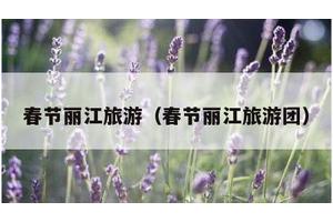 春节丽江旅游（春节丽江旅游团）