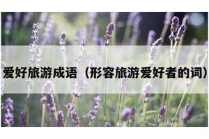 爱好旅游成语（形容旅游爱好者的词）