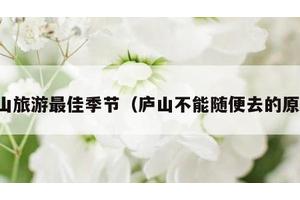 庐山旅游最佳季节（庐山不能随便去的原因）