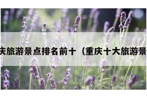 重庆旅游景点排名前十（重庆十大旅游景点）