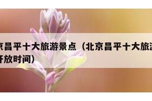北京昌平十大旅游景点（北京昌平十大旅游景点开放时间）