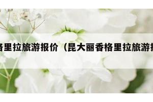 香格里拉旅游报价（昆大丽香格里拉旅游报价）