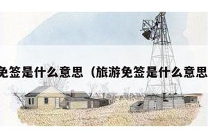 免签是什么意思（旅游免签是什么意思）