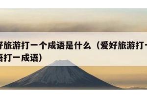 爱好旅游打一个成语是什么（爱好旅游打一个成语打一成语）
