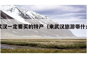 去武汉一定要买的特产（来武汉旅游带什么特产）