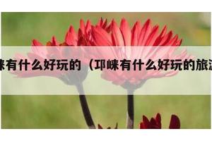 邛崃有什么好玩的（邛崃有什么好玩的旅游景点）