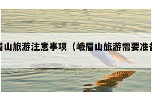峨眉山旅游注意事项（峨眉山旅游需要准备什么）