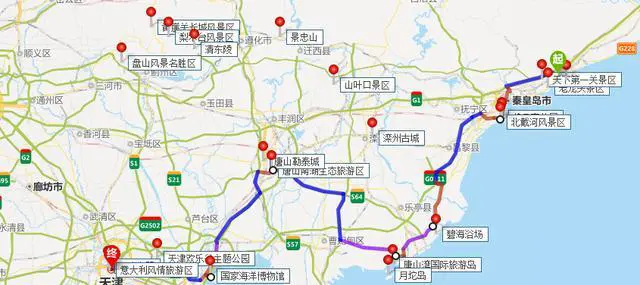 自驾从天津出发去东戴河途中有什么好玩的地方？