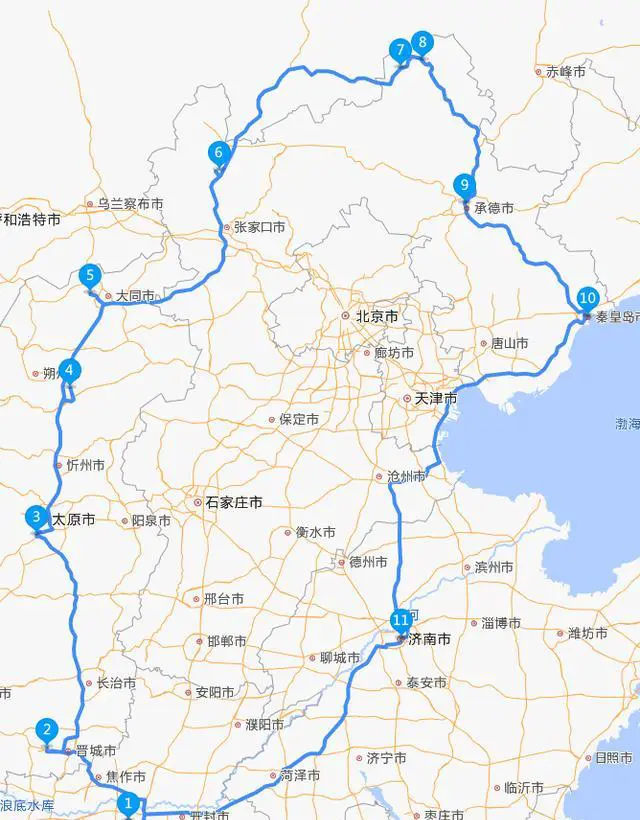 郑州到张北草原有多少公里?郑州到张北草原自驾游线路