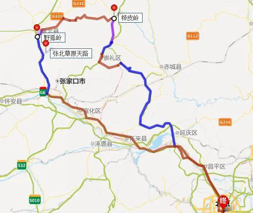 北京出发去草原玩两天来回有什么好的路线？