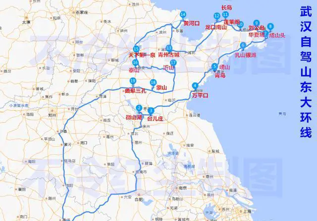 武汉自驾山东半岛不走回头路，怎么安排好12天到15天？