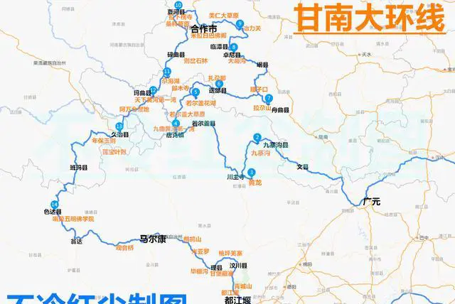 从杭州出发去成都甘南自驾游的线路？