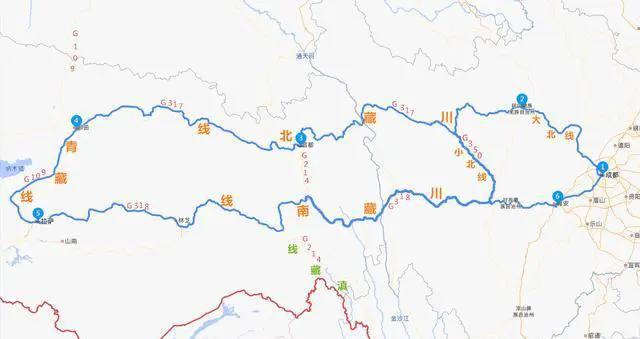 川藏线南线和北线哪个距离短？