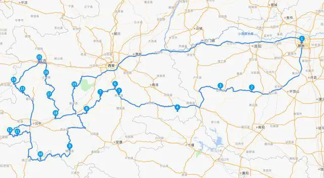 从郑州岀发自驾秦岭赏红叶走省道,环线,不限时间,怎么走?