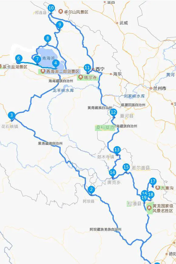 成都到青海湖自驾游攻略路线推荐