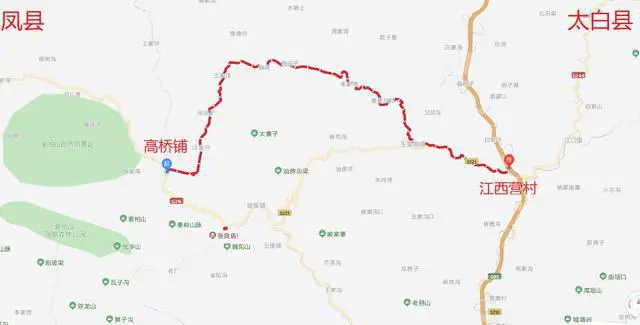 环秦岭自驾游线路图推荐