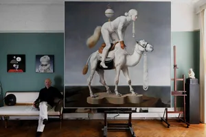 高美館「馮．沃爾夫的花園堡壘」年度大展：結合AI與油畫的奇幻藝術